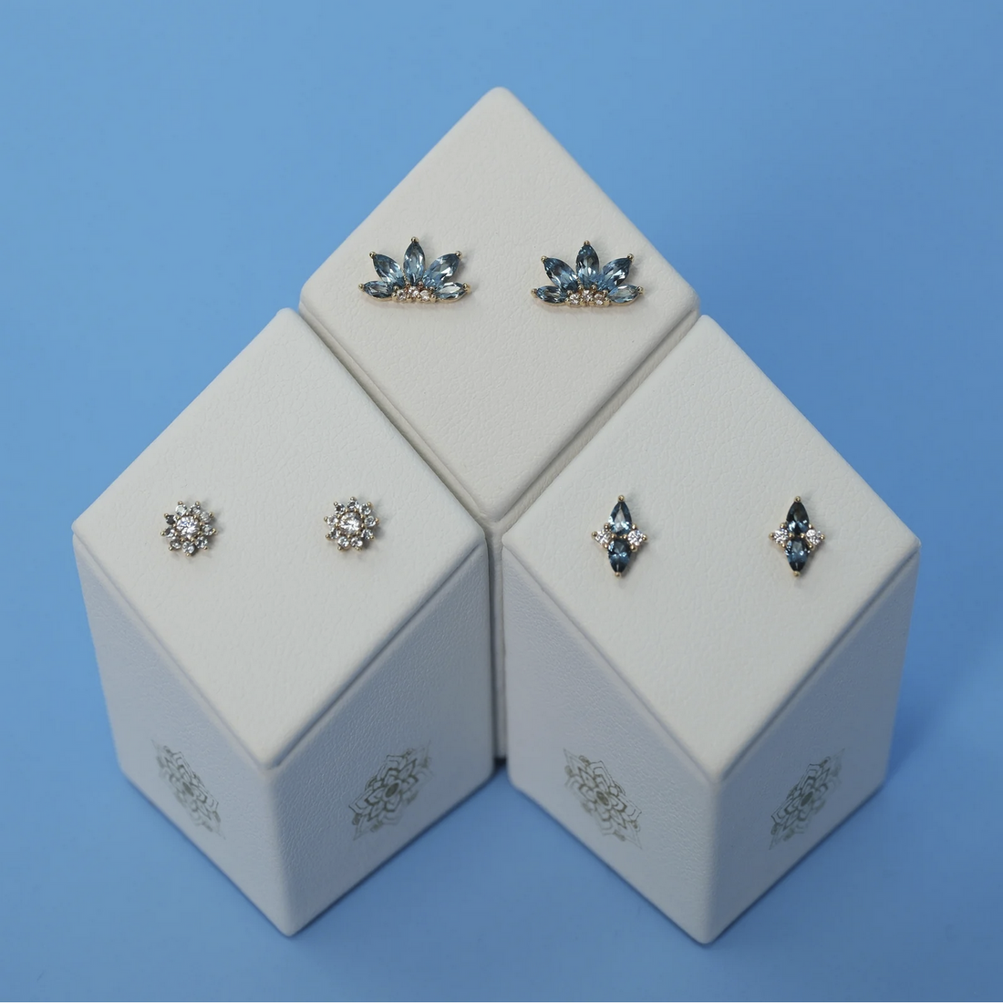 Eloise with London Blue Topaz and CZ — Buddha