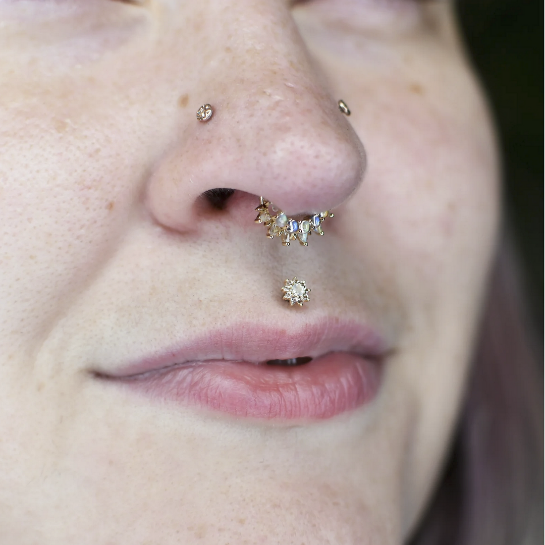 Eloise with Rainbow Moonstone and White Sapphire — Buddha