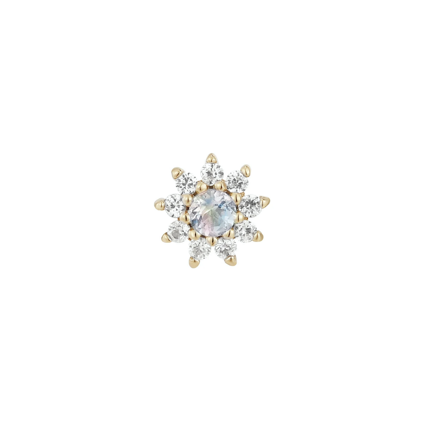 Eloise with Rainbow Moonstone and White Sapphire From Buddha