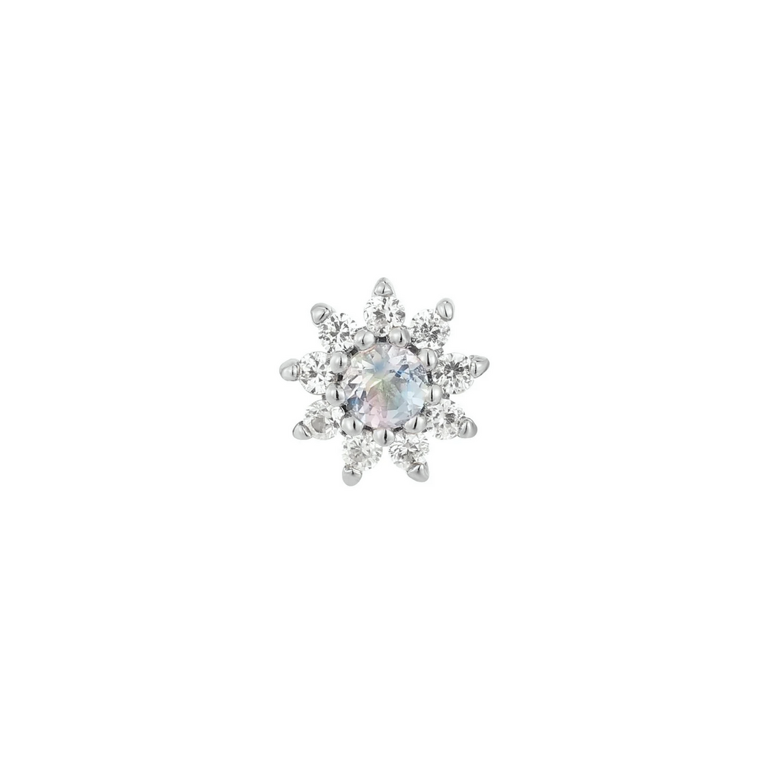 Eloise with Rainbow Moonstone and White Sapphire — Buddha