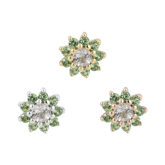 Eloise with Tsavorite and White Topaz From Buddha