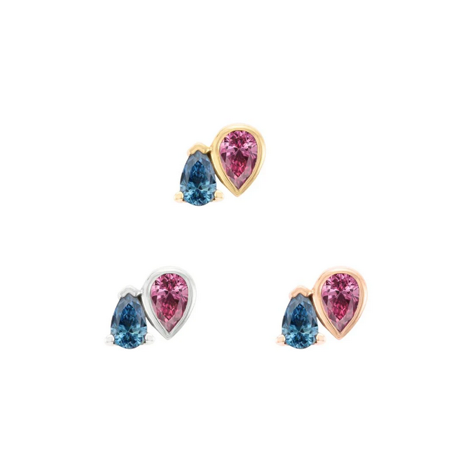 Era with Pink Tourmaline and London Blue Topaz — Buddha