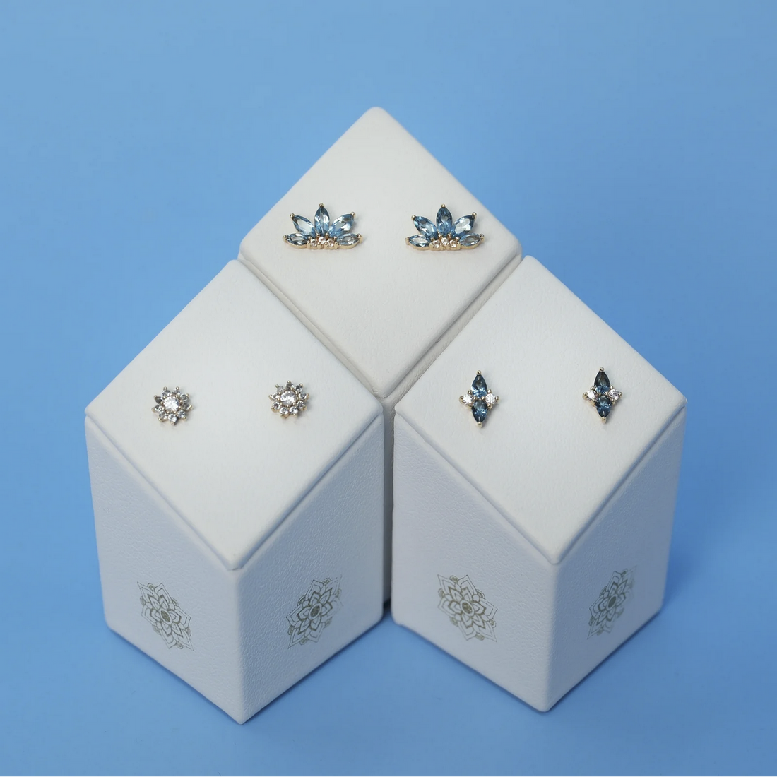 Ethereal with London Blue Topaz and CZ — Buddha
