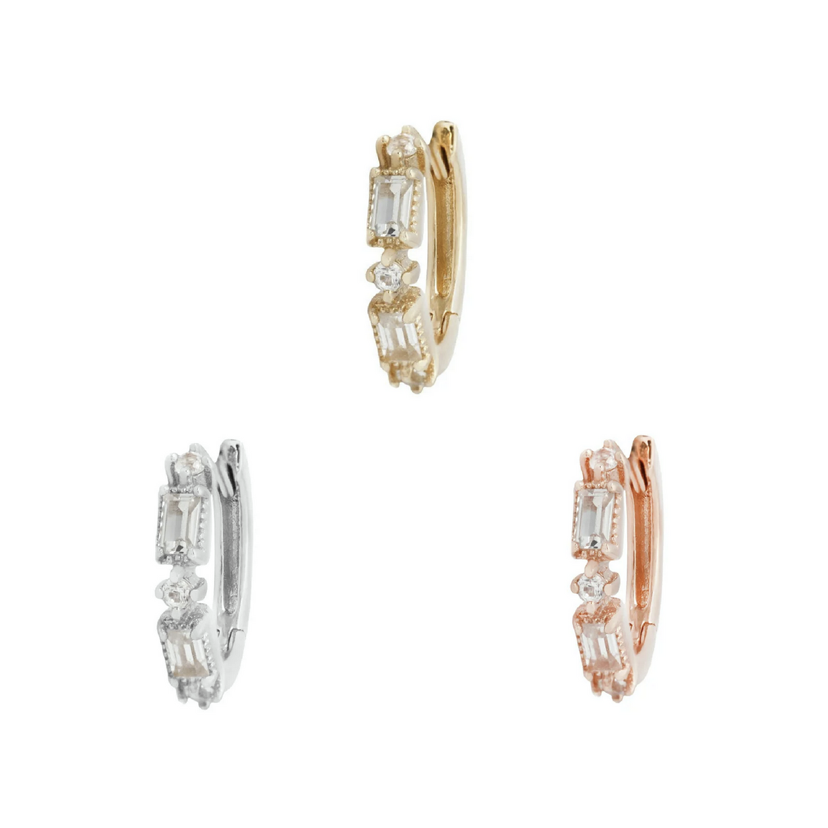 Euphoria Huggie Clicker with White Sapphire — Buddha