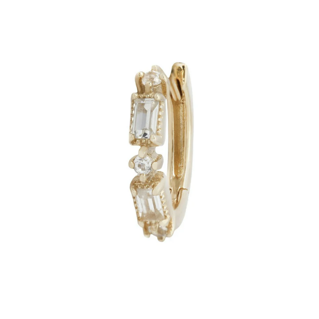 Euphoria Huggie Clicker with White Sapphire — Buddha