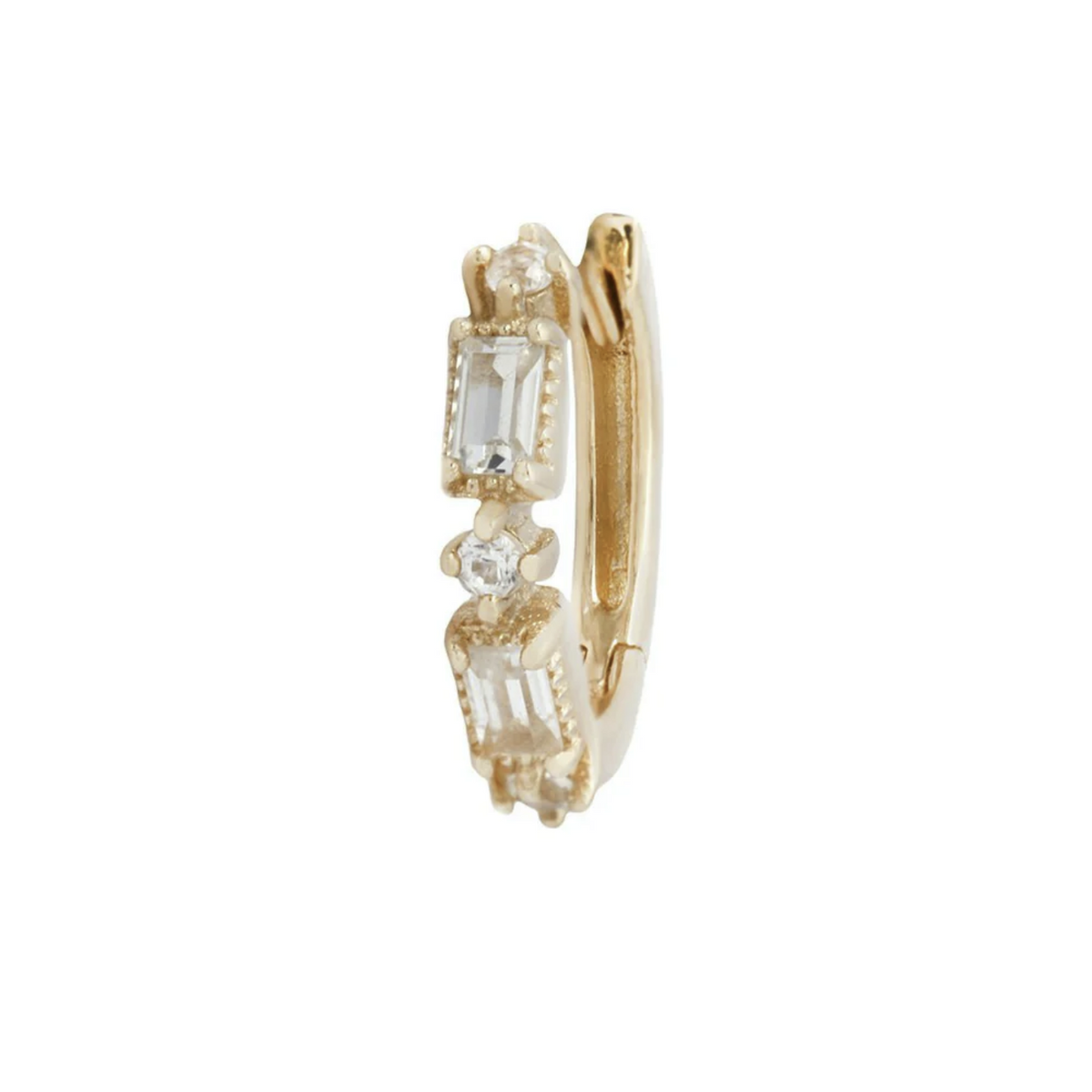 Euphoria Huggie Clicker with White Sapphire — Buddha