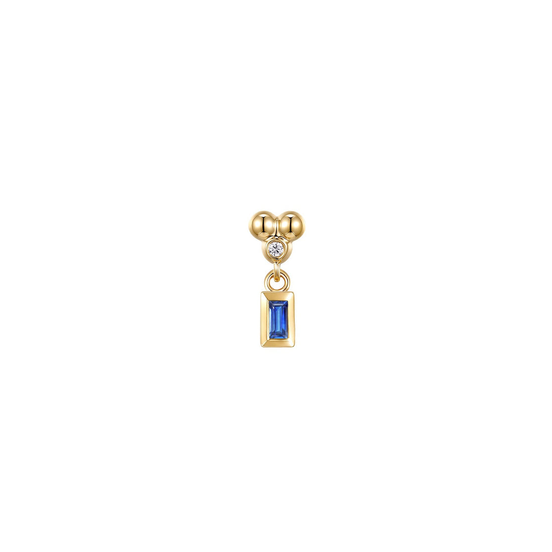 Ezra 3 Prong Bezel Dangle - Colored Gemstone