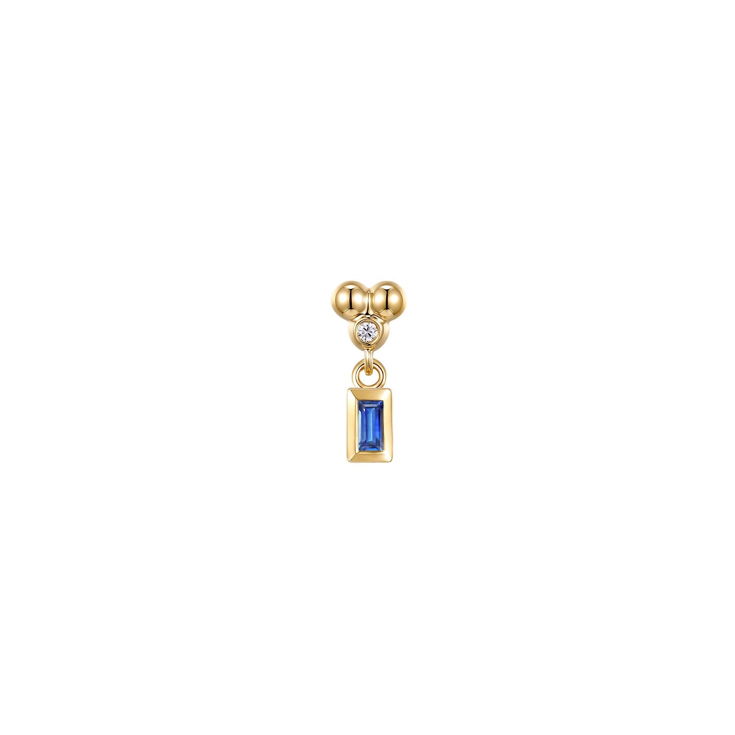Ezra 3 Prong Bezel Dangle - Colored Gemstone