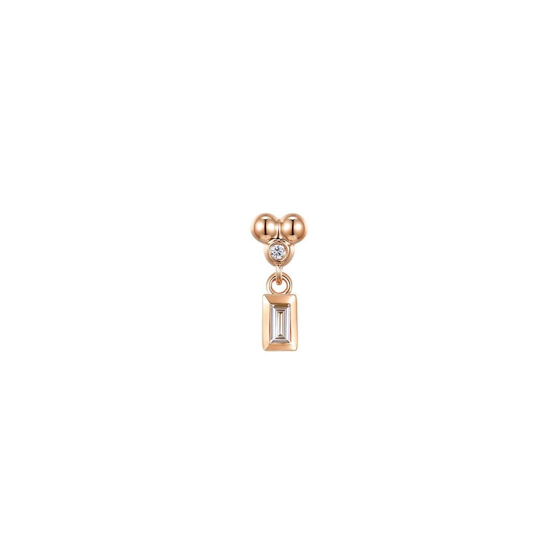 Ezra 3 Prong Bezel Dangle - Diamond