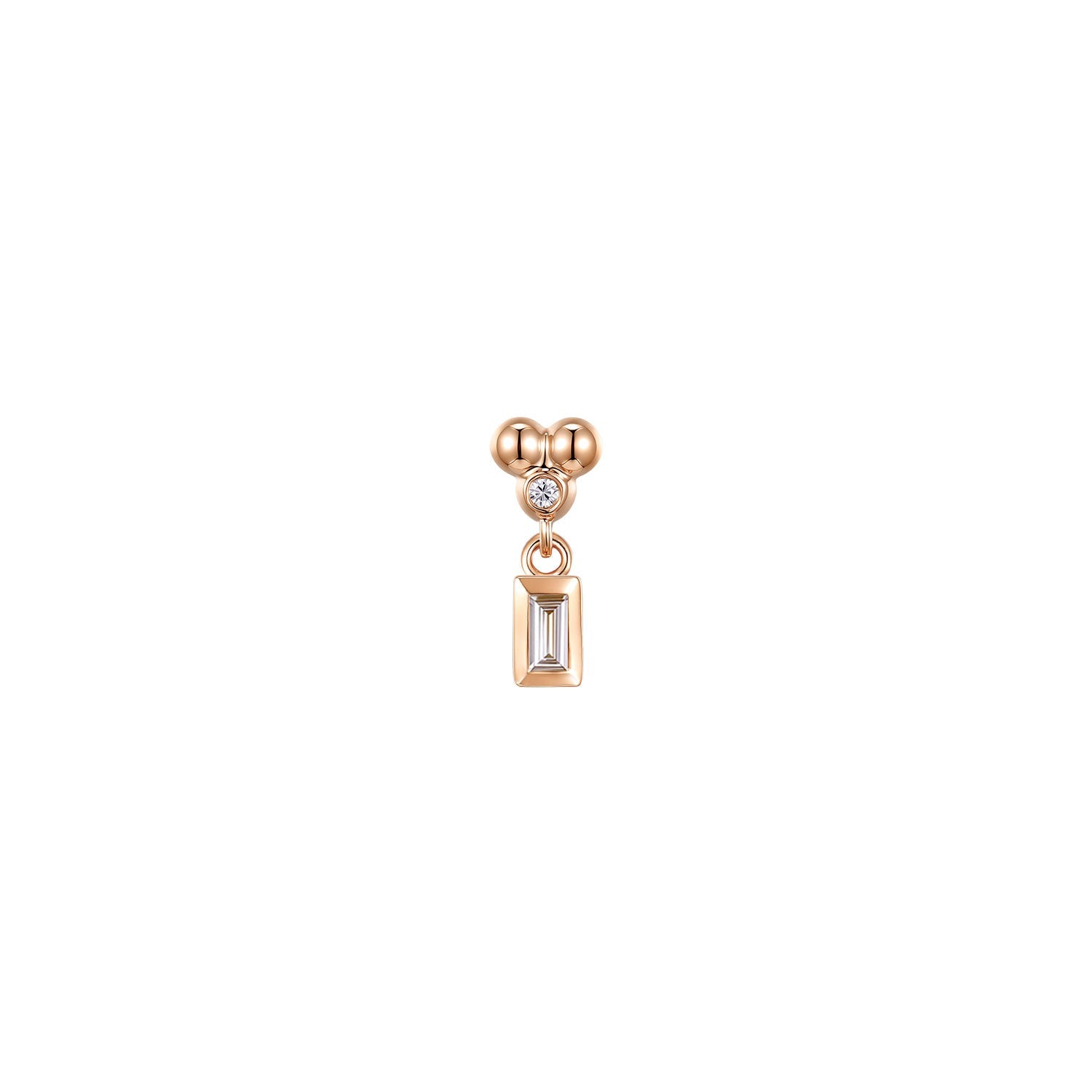 Ezra 3 Prong Bezel Dangle - Diamond