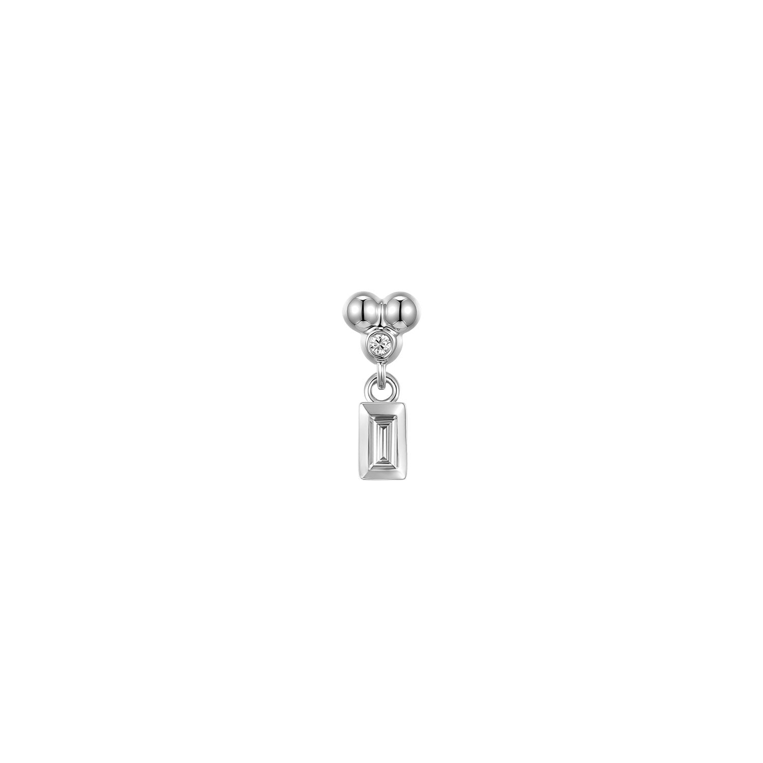 Ezra 3 Prong Bezel Dangle - Diamond
