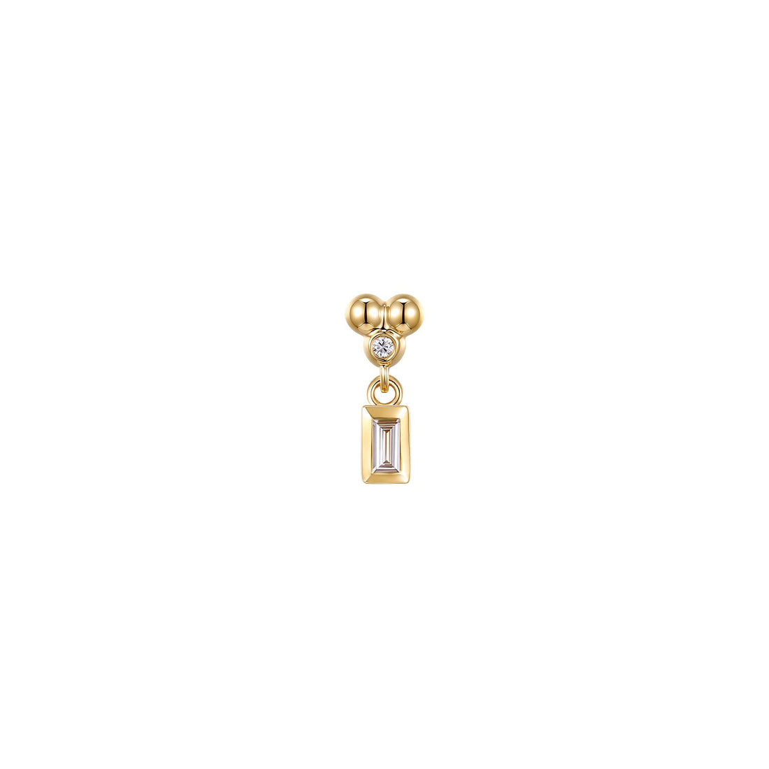 Ezra 3 Prong Bezel Dangle - Diamond