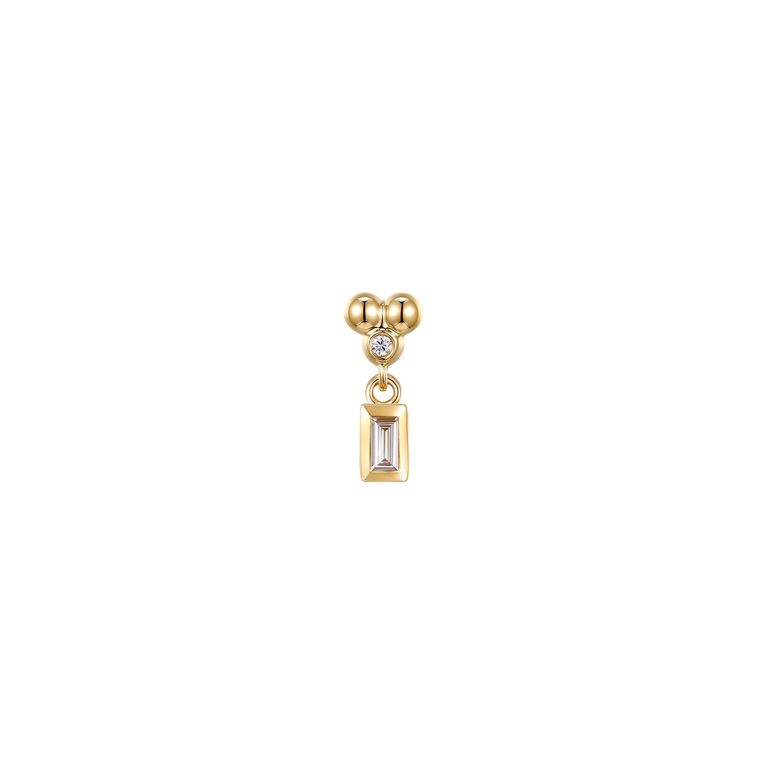 Ezra 3 Prong Bezel Dangle - Diamond