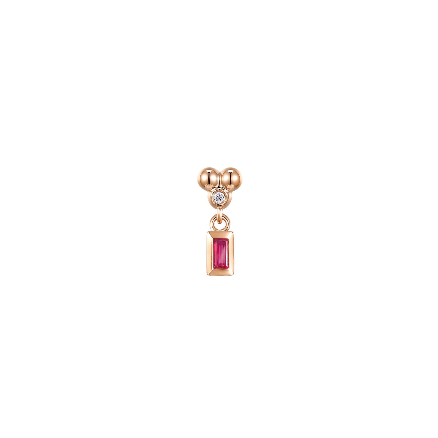 Ezra 3 Prong Bezel Dangle - Colored Gemstone