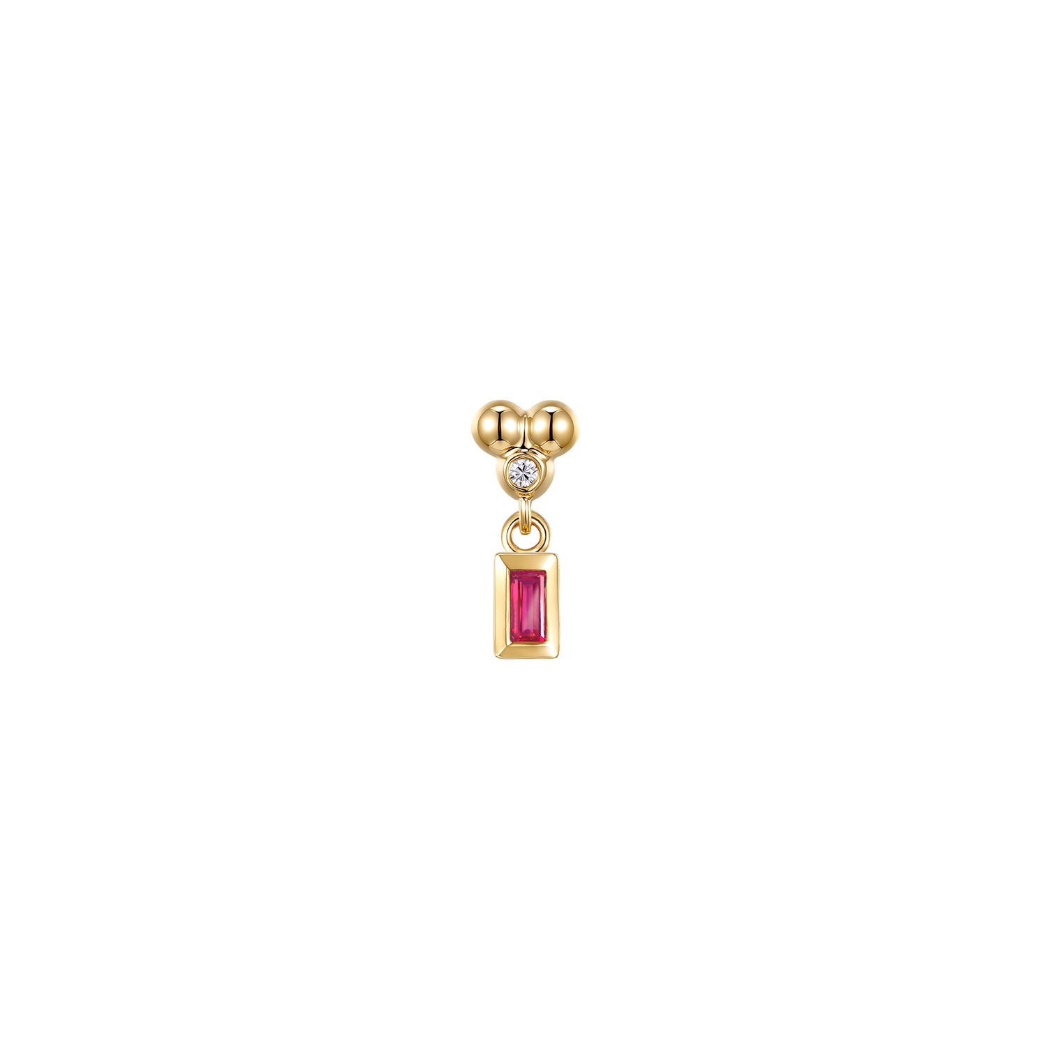 Ezra 3 Prong Bezel Dangle - Colored Gemstone