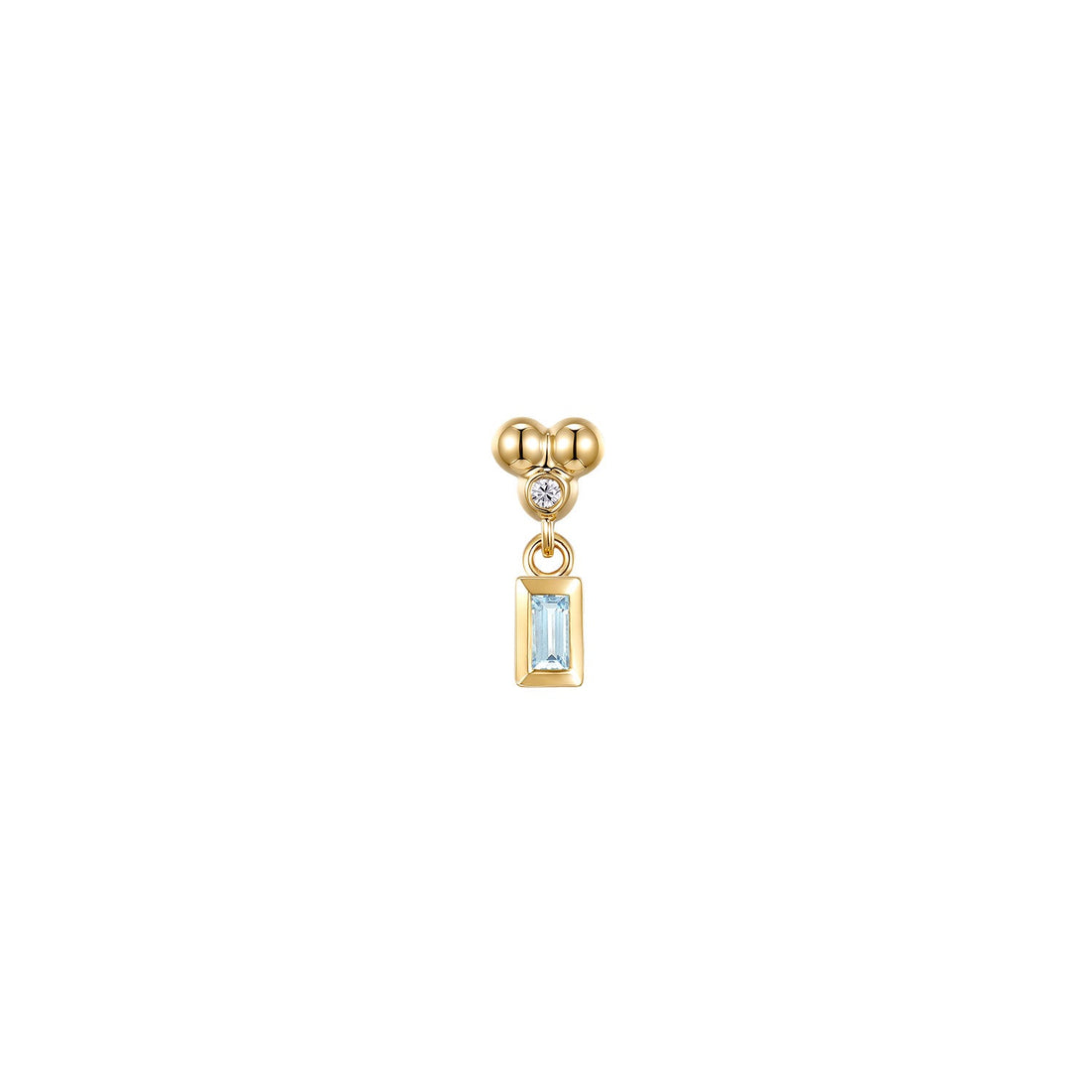 Ezra 3 Prong Bezel Dangle - Colored Gemstone