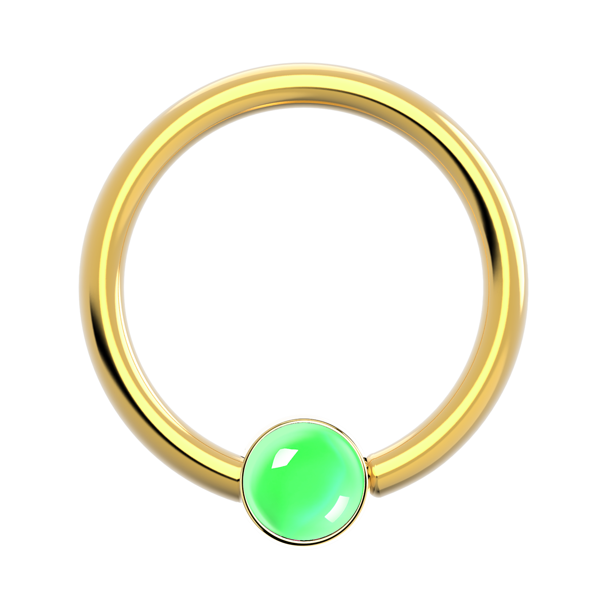 16g Gold Fixed Bezel Ring With Genuine Stone