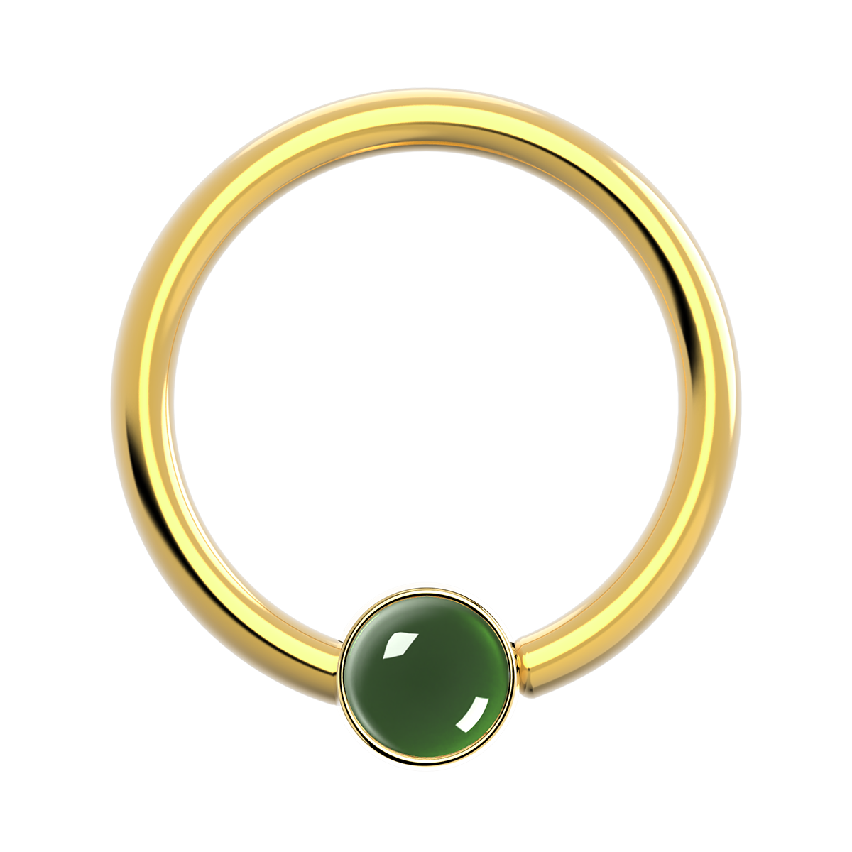 16g Gold Fixed Bezel Ring With Genuine Stone