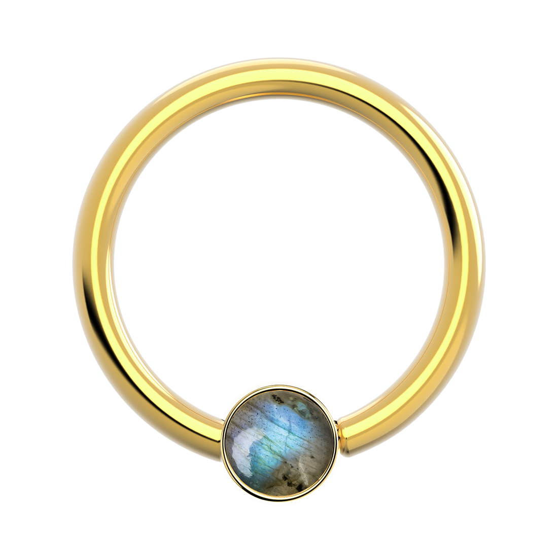 16g Gold Fixed Bezel Ring With Genuine Stone