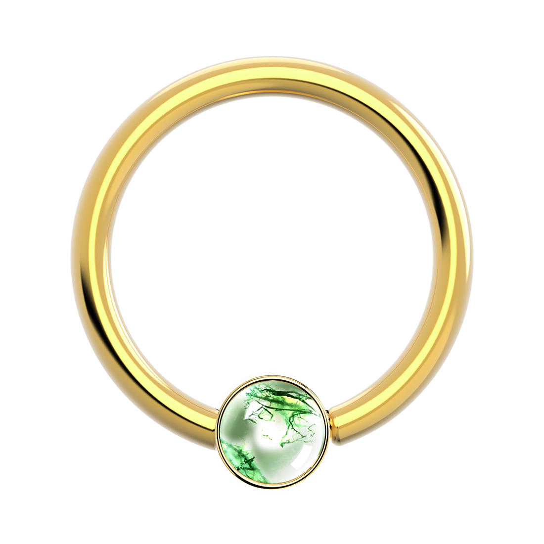 16g Gold Fixed Bezel Ring With Genuine Stone