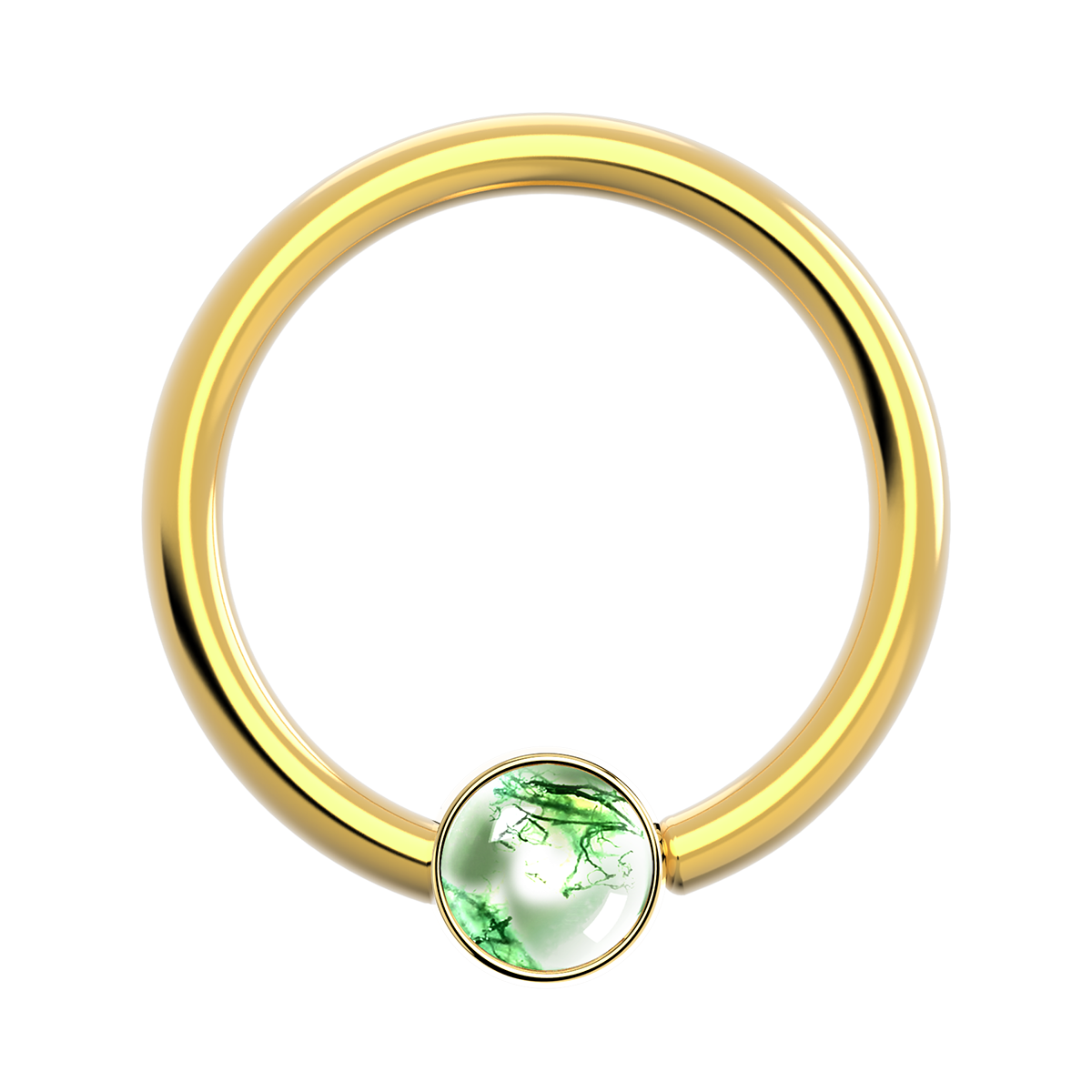 16g Gold Fixed Bezel Ring With Genuine Stone