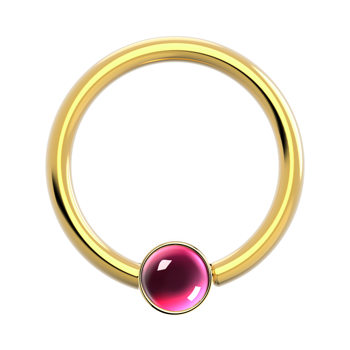 16g Gold Fixed Bezel Ring With Genuine Stone