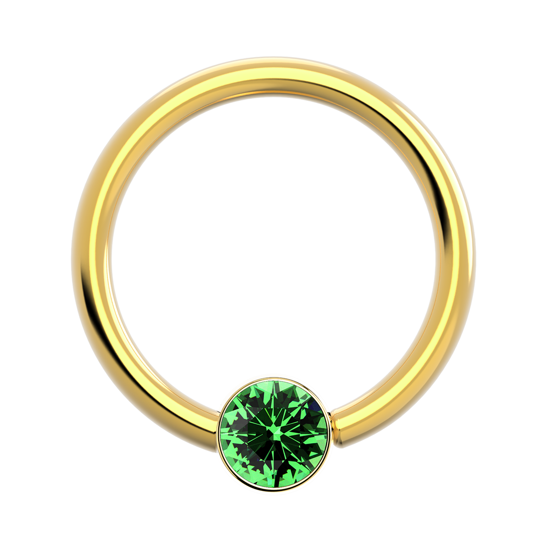 16g Gold Fixed Bezel Ring With Genuine Stone