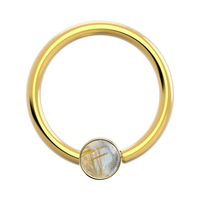 18g Gold Fixed Bezel Ring With Genuine Stone