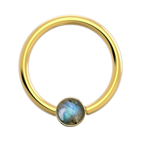20g Gold Fixed Bezel Ring With Genuine Stone