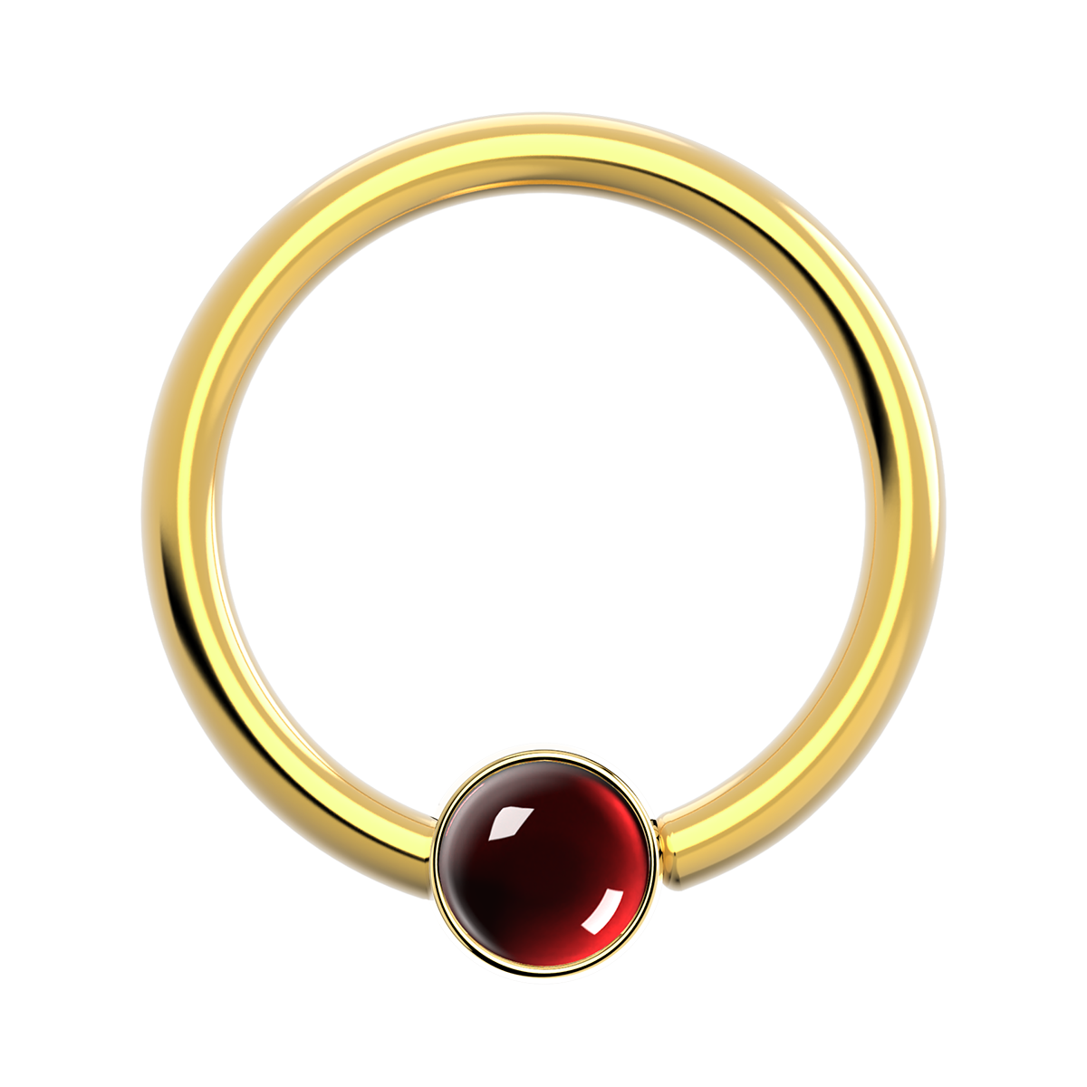 20g Gold Fixed Bezel Ring With Genuine Stone