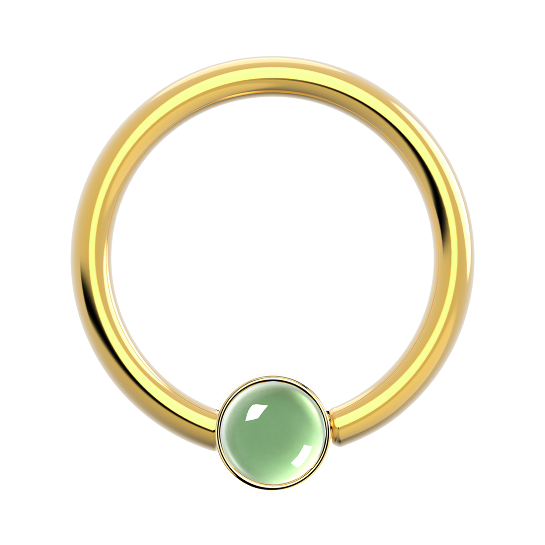 20g Gold Fixed Bezel Ring With Genuine Stone