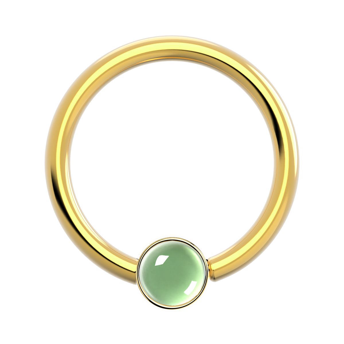 20g Gold Fixed Bezel Ring With Genuine Stone