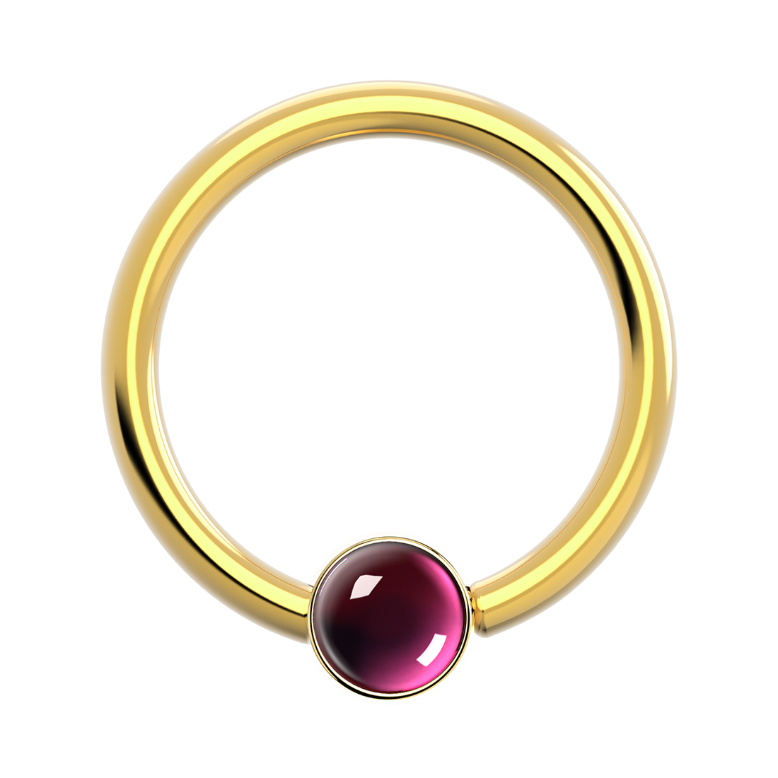 20g Gold Fixed Bezel Ring With Genuine Stone