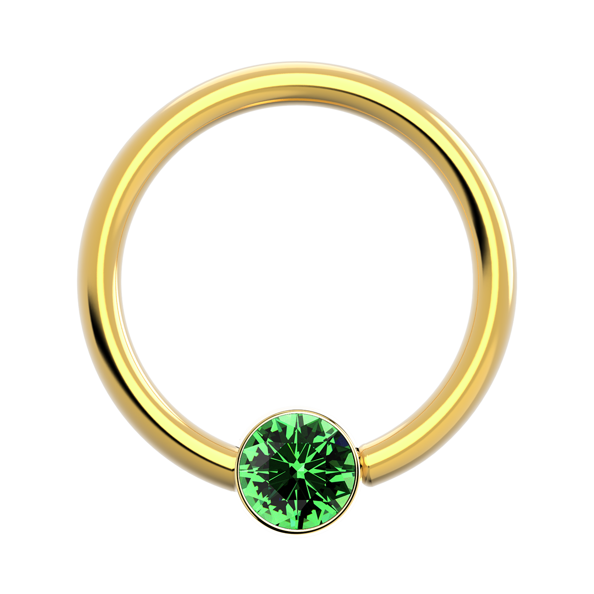 20g Gold Fixed Bezel Ring With Genuine Stone
