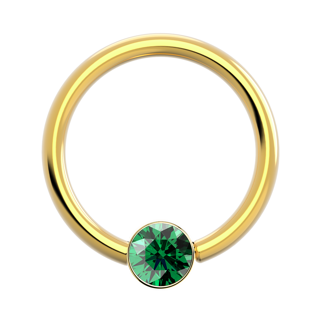 20g Gold Fixed Bezel Ring With Genuine Stone
