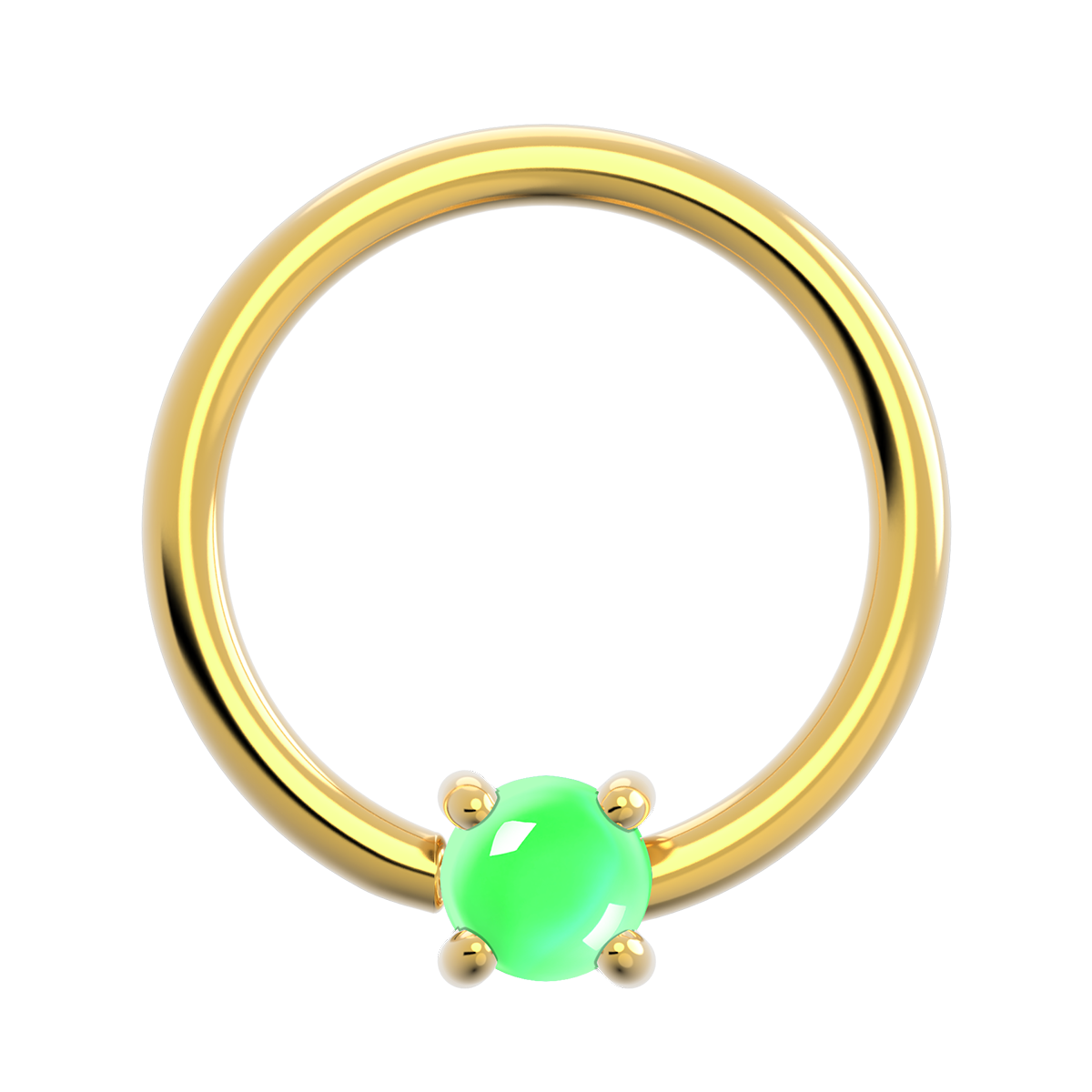 16g Gold Fixed Prong Ring With Genuine Stone