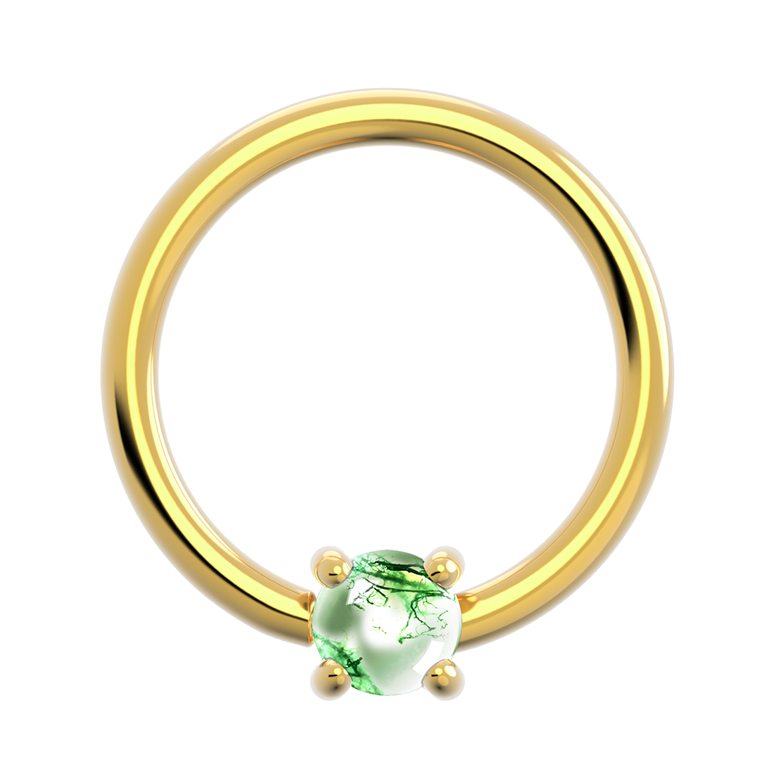16g Gold Fixed Prong Ring With Genuine Stone