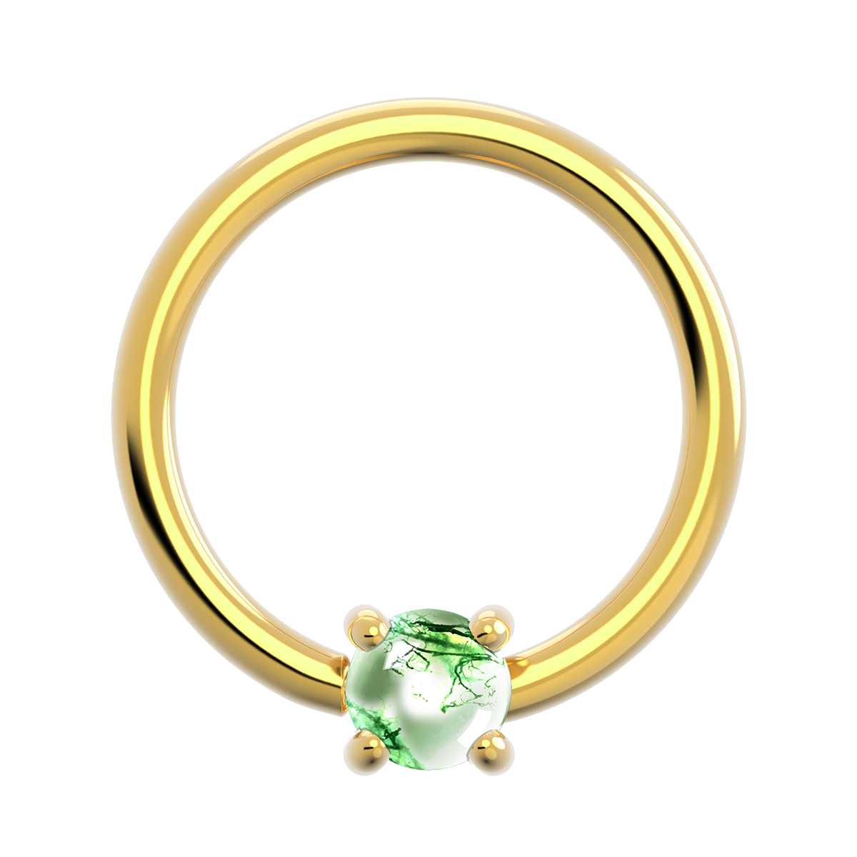 16g Gold Fixed Prong Ring With Genuine Stone
