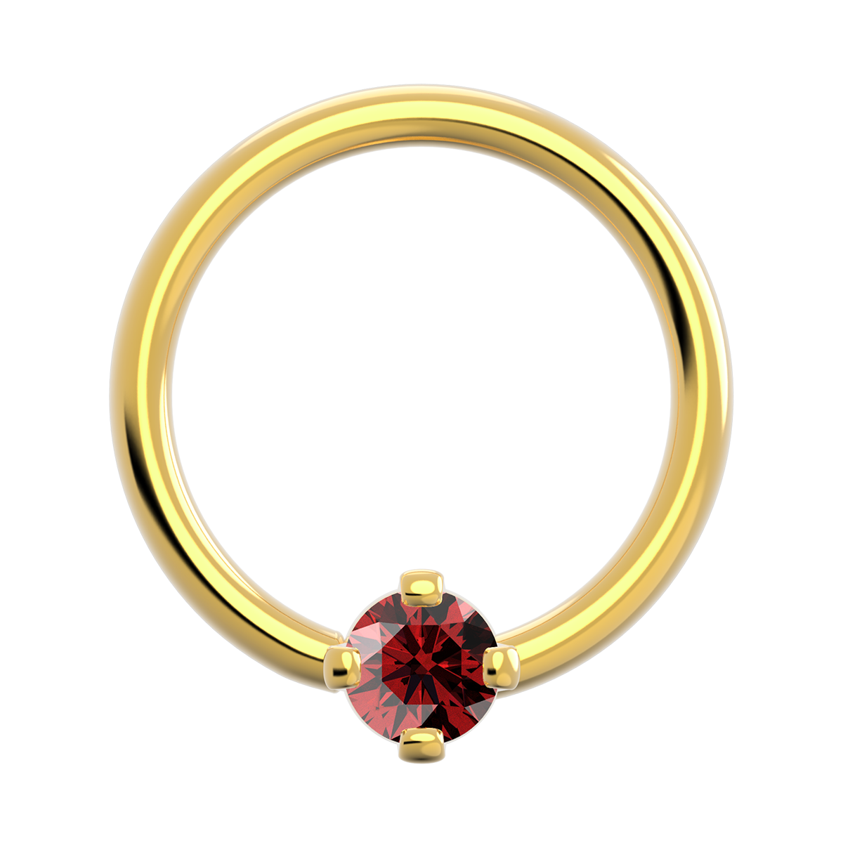 16g Gold Fixed Prong Ring With Genuine Stone