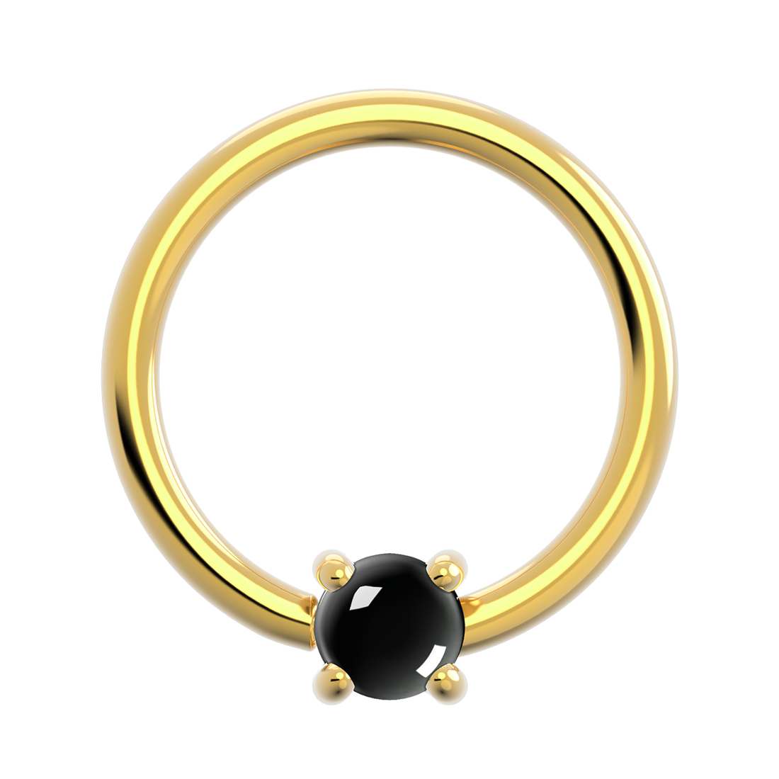 18g Gold Fixed Prong Ring With Genuine Stone