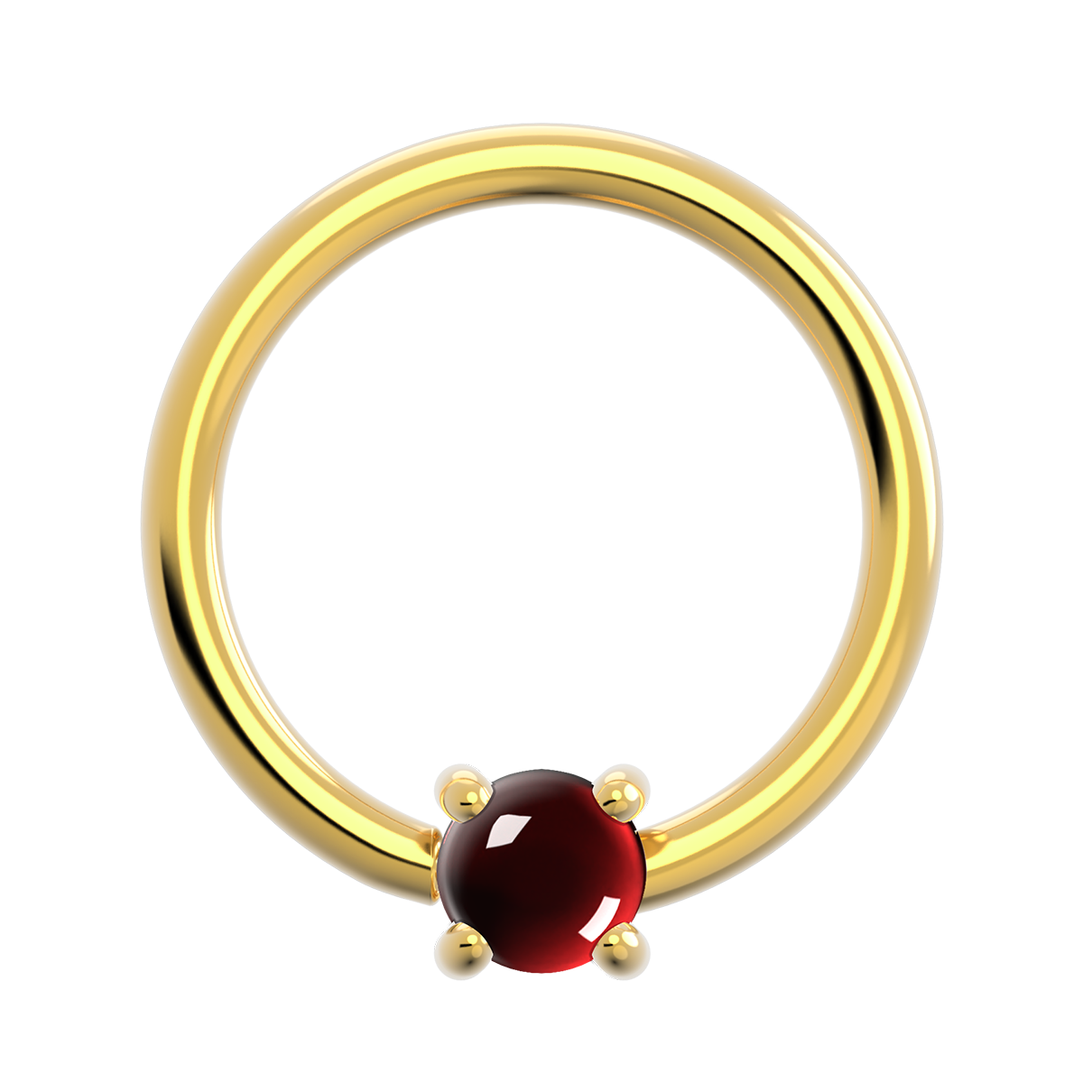 18g Gold Fixed Prong Ring With Genuine Stone