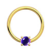 20g Gold Fixed Prong Ring With Genuine Stone