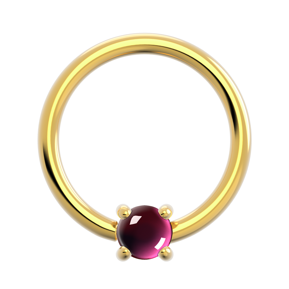 20g Gold Fixed Prong Ring With Genuine Stone