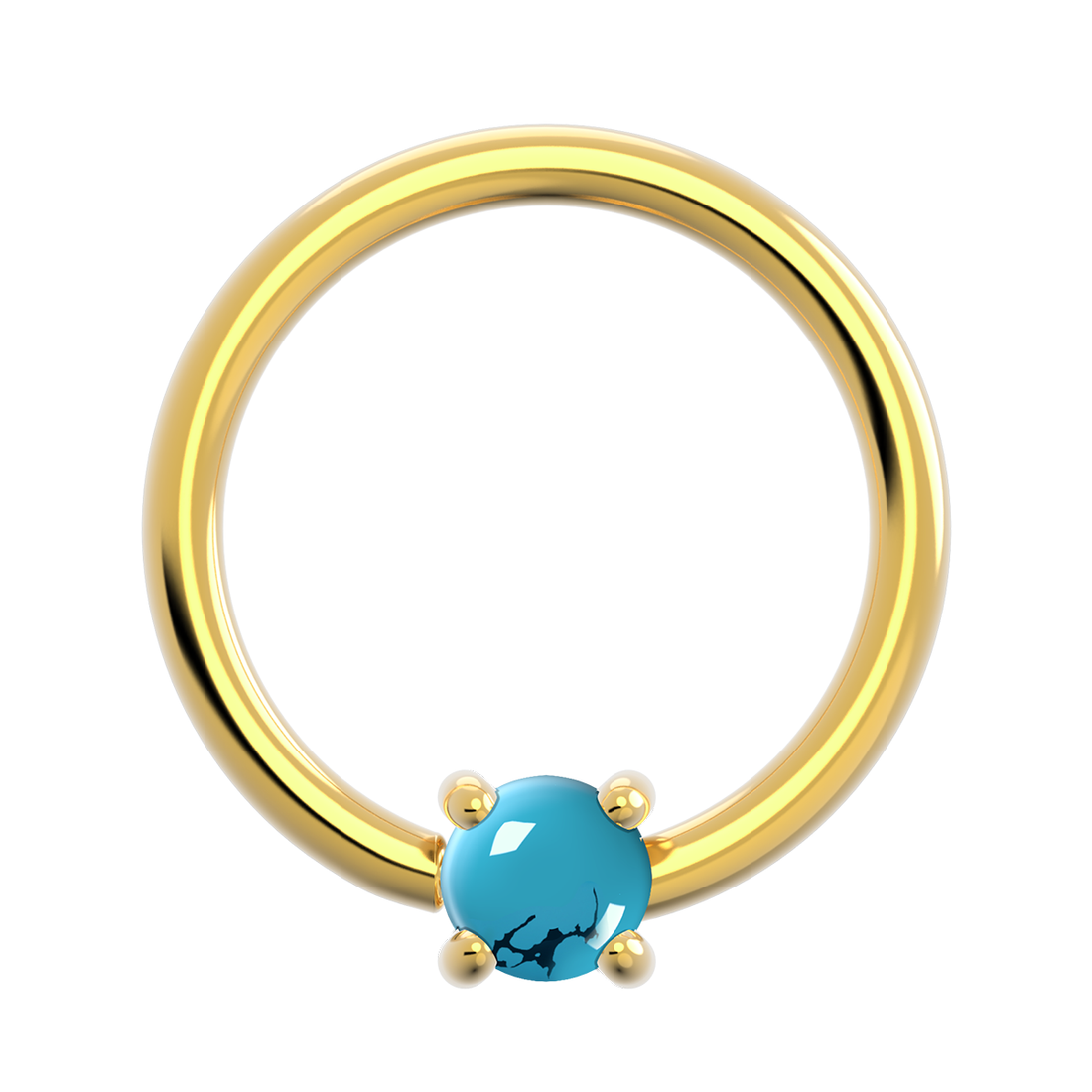 20g Gold Fixed Prong Ring With Genuine Stone