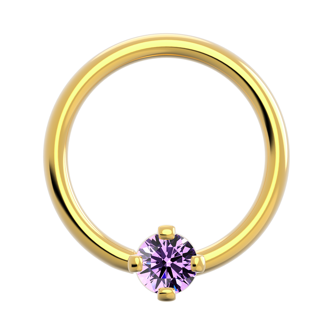 20g Gold Fixed Prong Ring With Genuine Stone