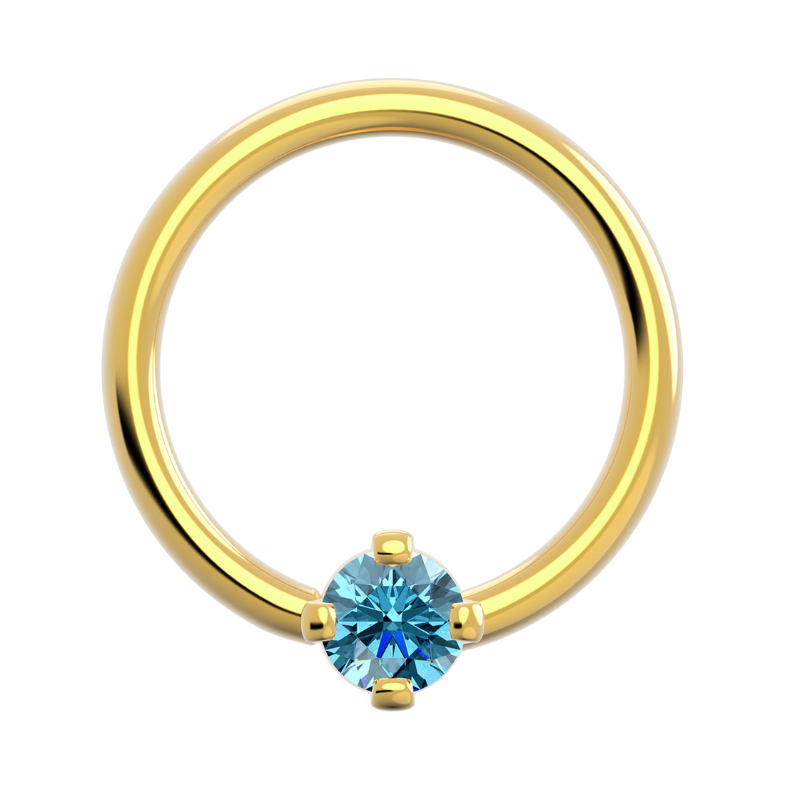 20g Gold Fixed Prong Ring With Genuine Stone