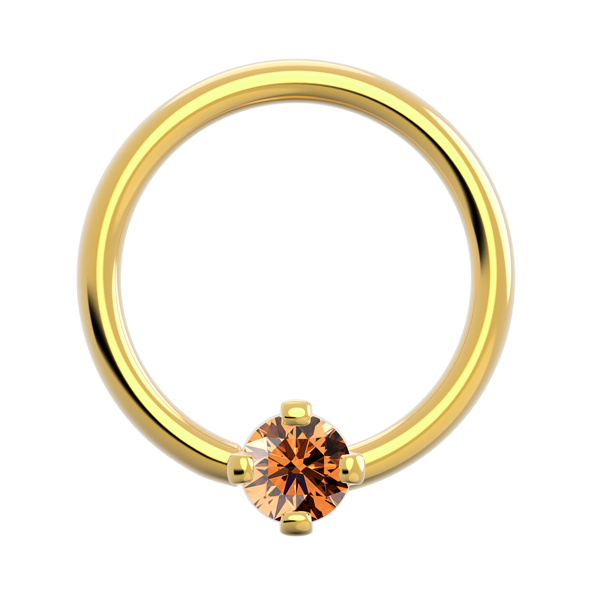 20g Gold Fixed Prong Ring With Genuine Stone