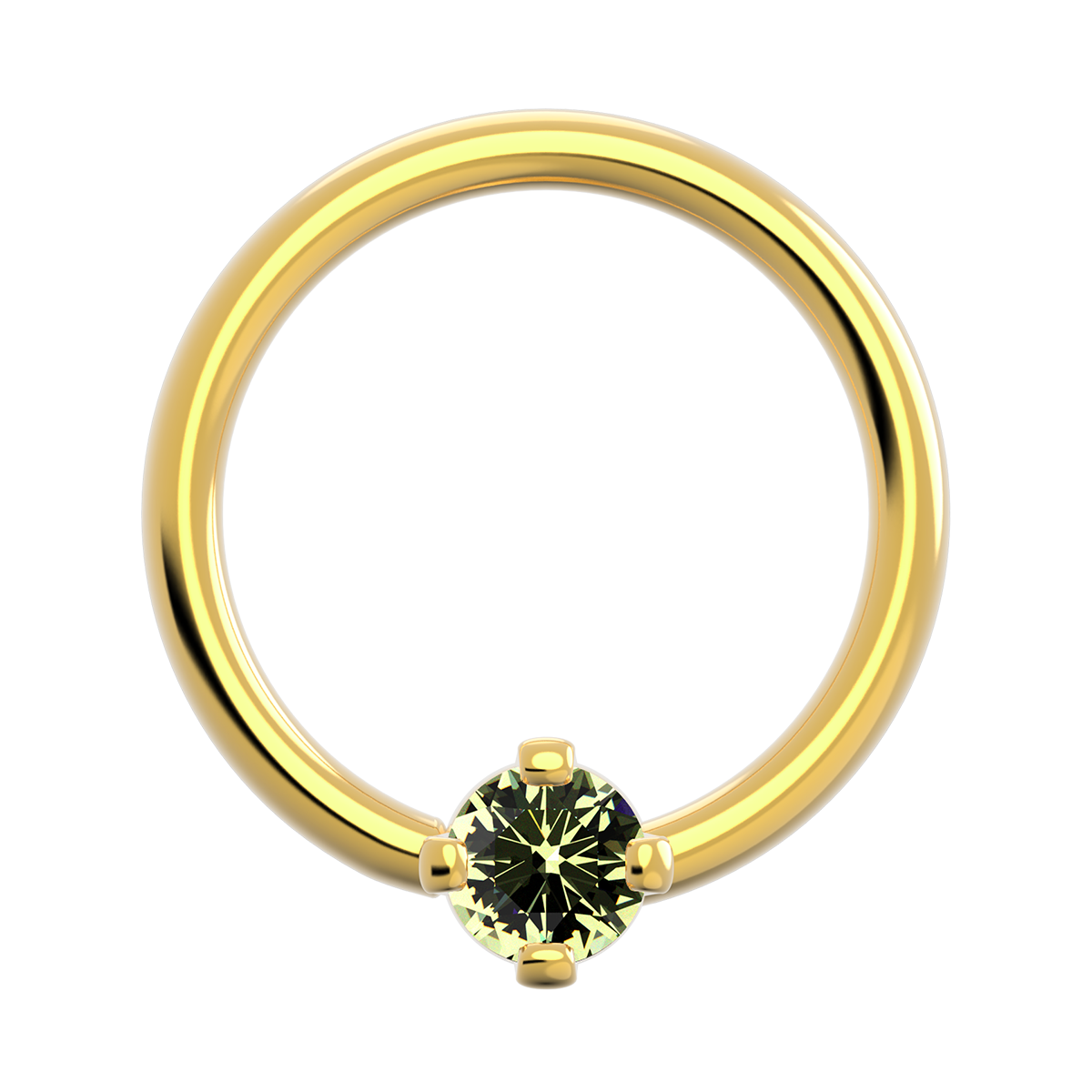 20g Gold Fixed Prong Ring With Genuine Stone