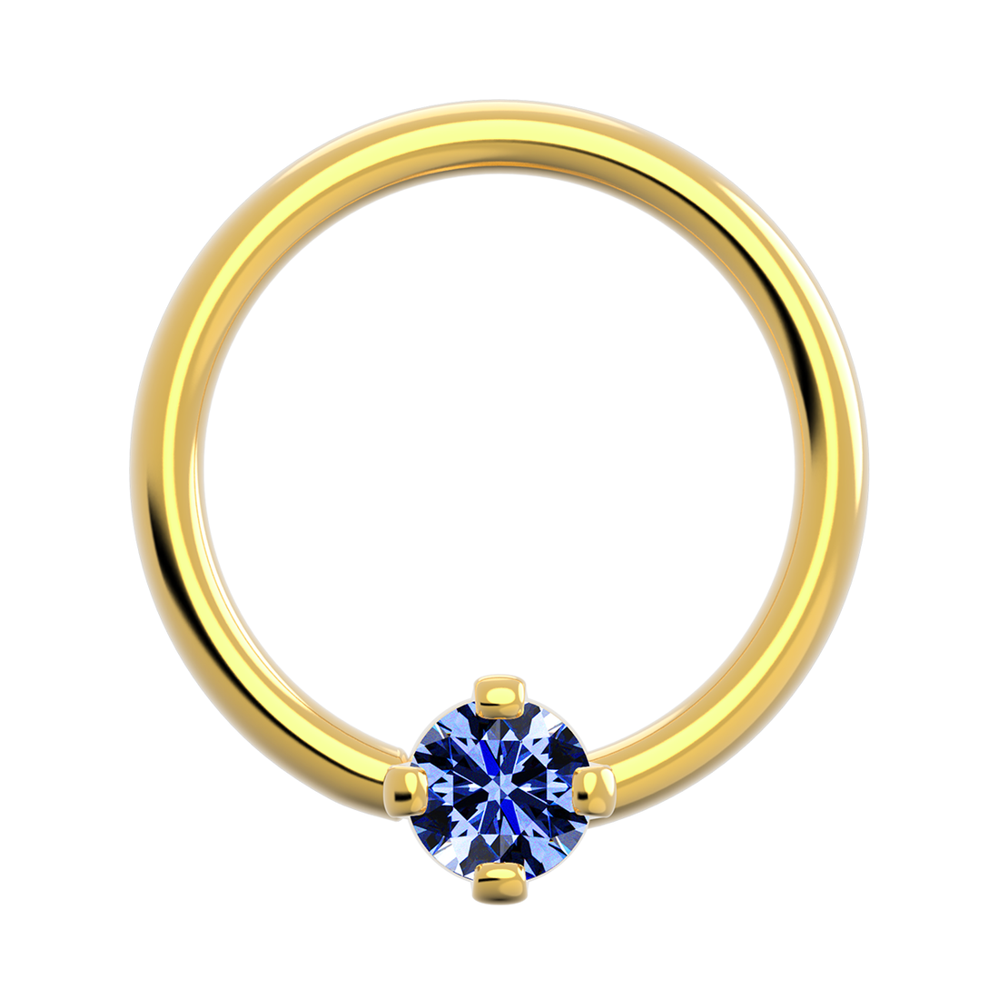 20g Gold Fixed Prong Ring With Genuine Stone