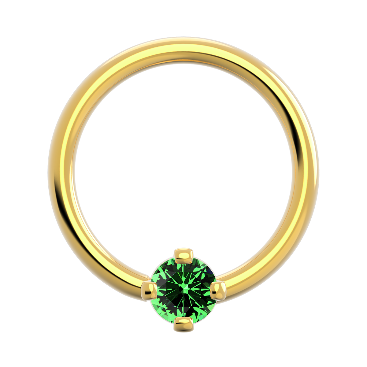 20g Gold Fixed Prong Ring With Genuine Stone